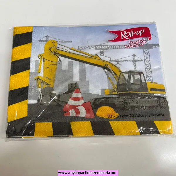 İş Makinesi Temalı Peçete